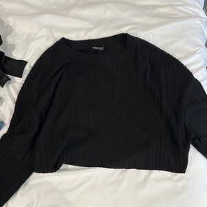 Black Ribbed Sweater